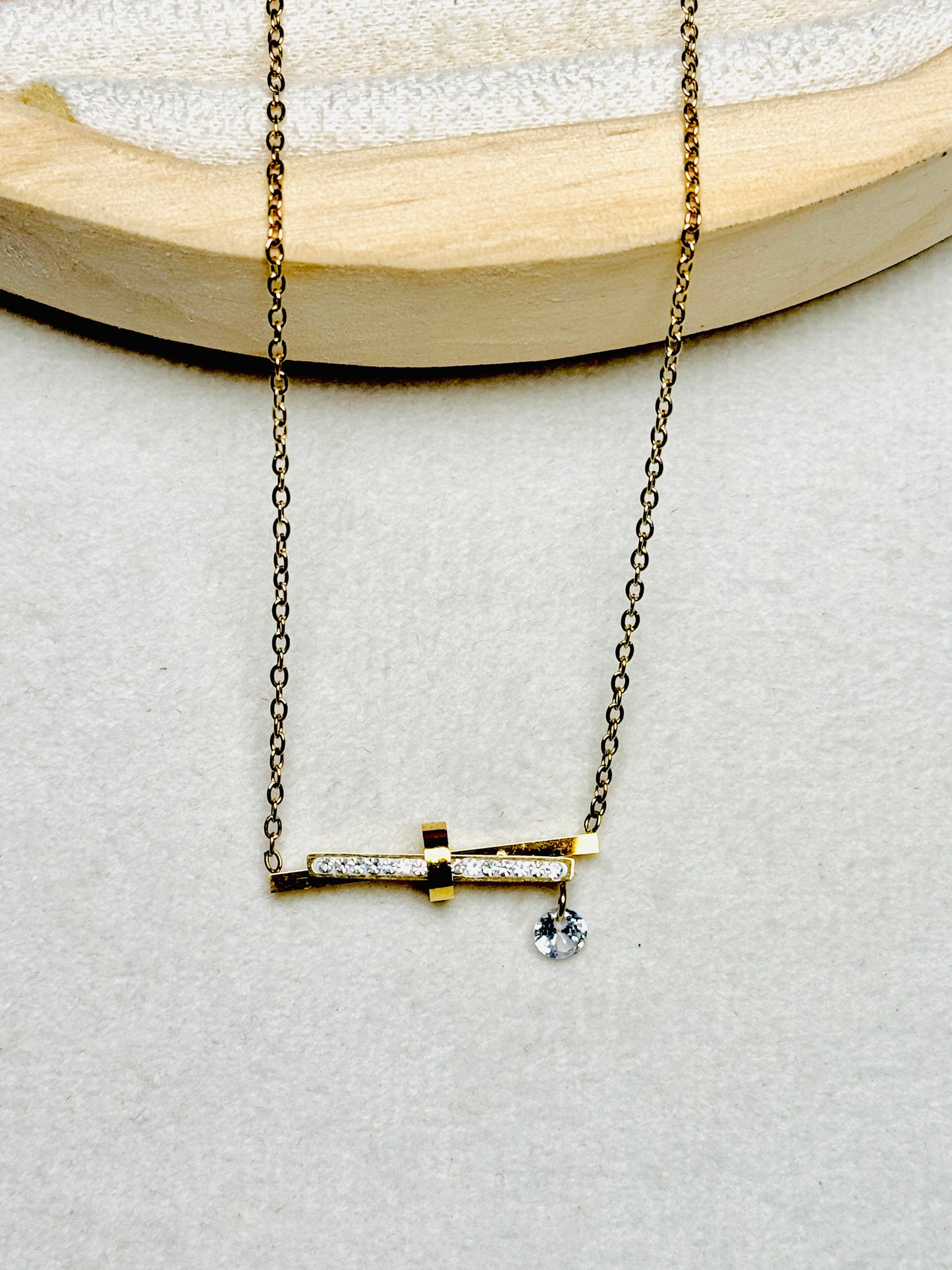 Flute and Drop Necklace