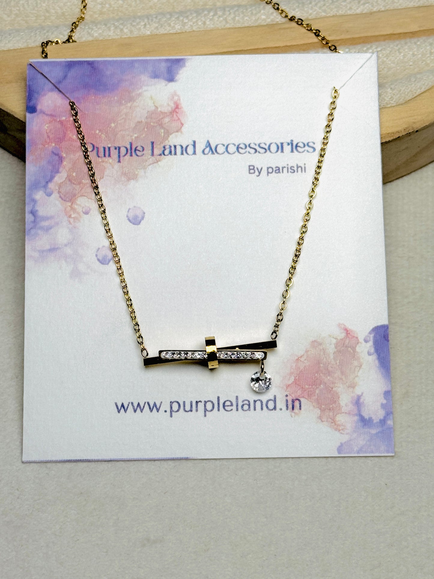 Flute and Drop Necklace