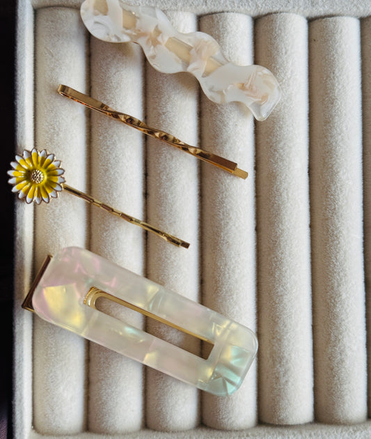 Anti Tarnish Korean Girl Hair Clips set of 4