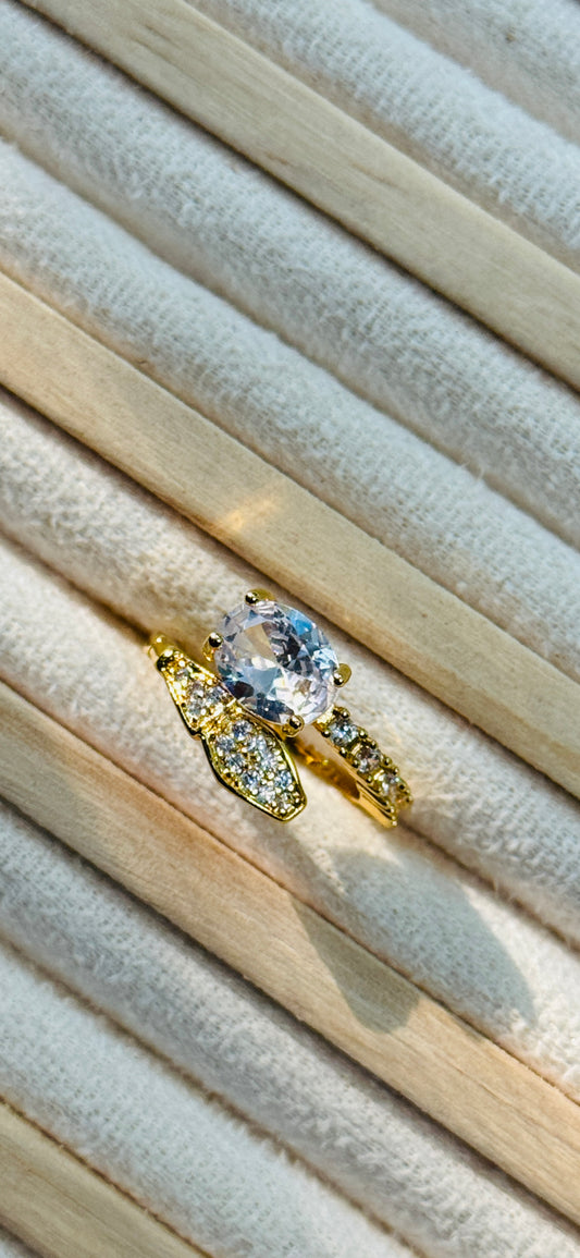 The Studded Snake Ring (Adjustable)