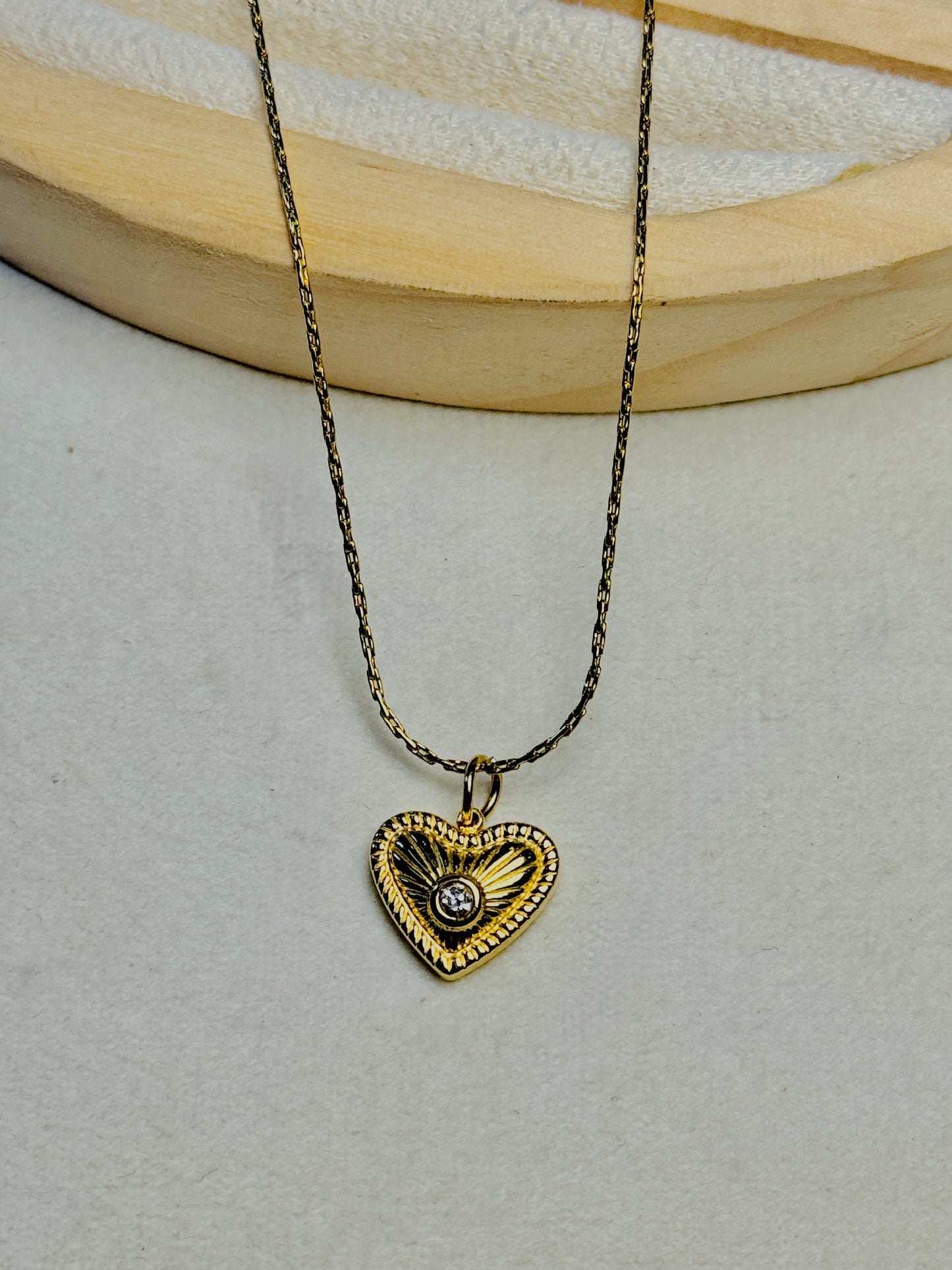 Textured Heart With Stone