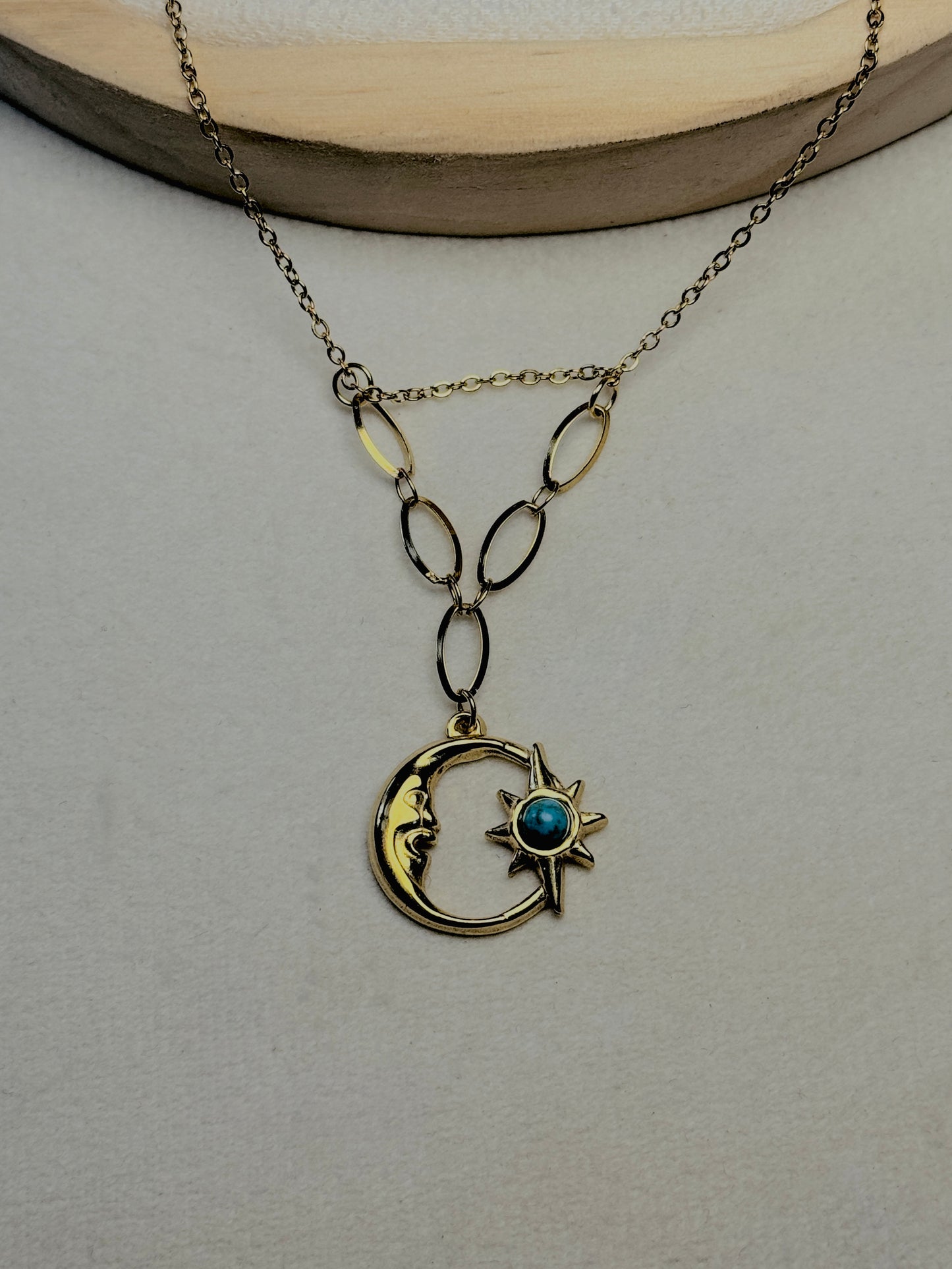 Sun & Moon Charm Necklace