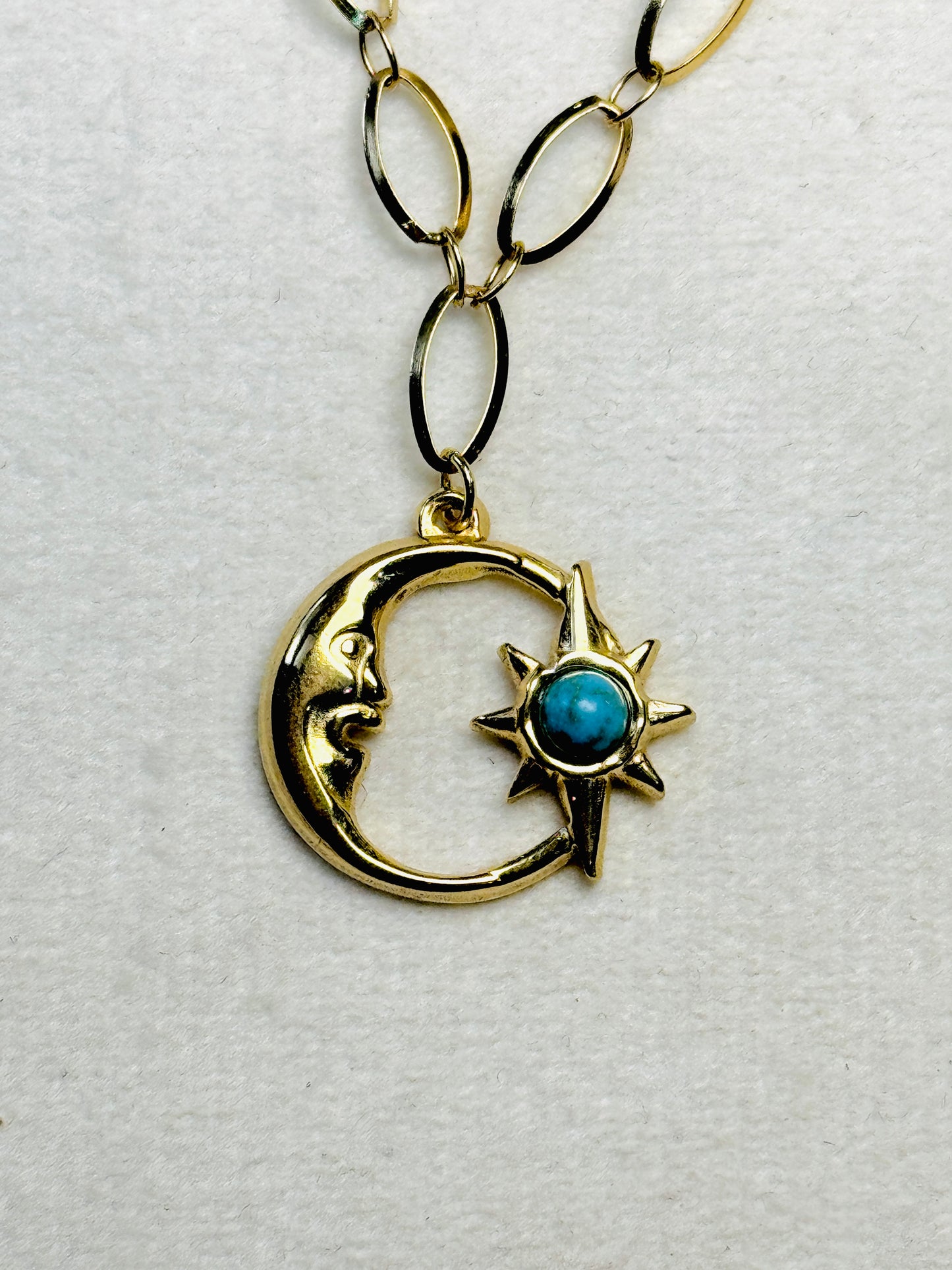 Sun & Moon Charm Necklace