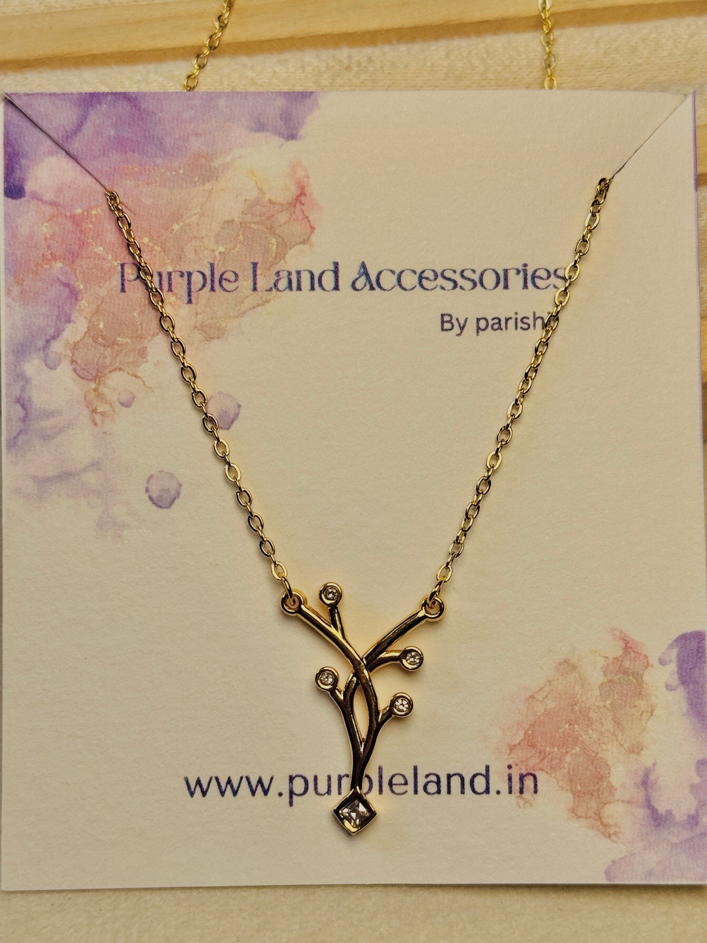 Golden Twig Necklace
