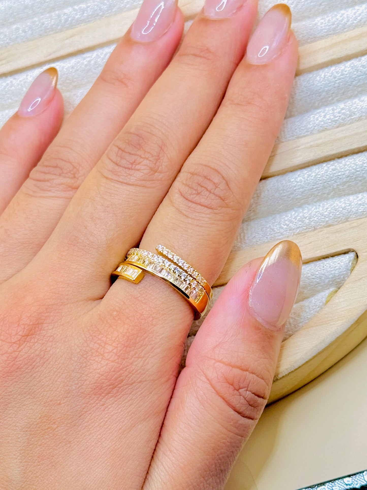 The Four Layer Studded Ring (Adjustable)