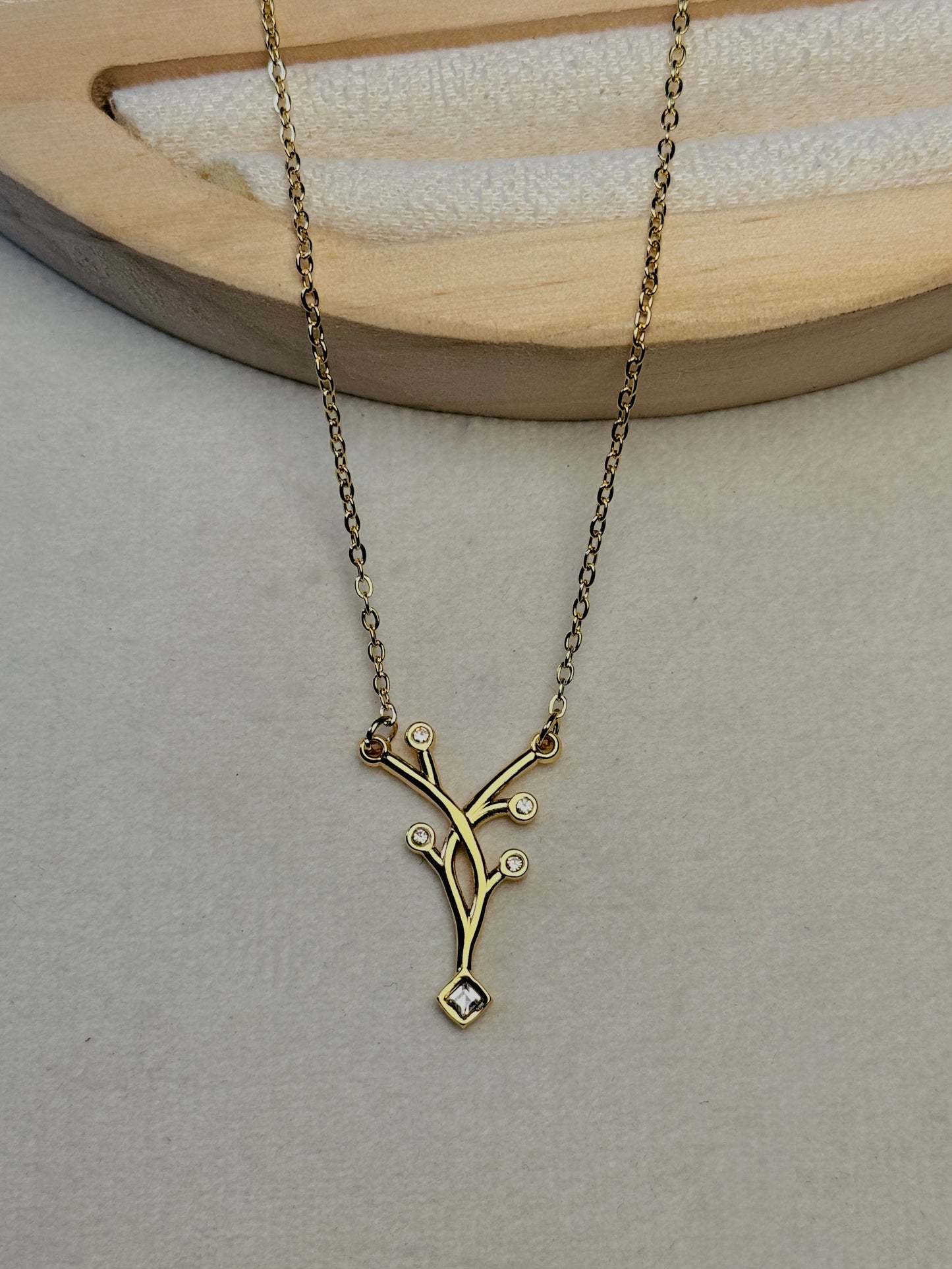 Golden Twig Necklace
